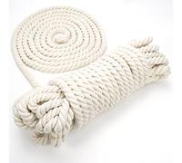 Fil de coton macramé, 10 mm, coton macramé robuste, pour plantes, crochet de suspension murale, fabriquez votre propre piège à rêves Bohème (16 m)