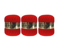 Fil de coton nº12 (100% coton), bobine de fil de 80 grammes, laine pour crochet, tricot, loisirs créatifs, couture, tricotin, Amigurumis, DIY, (3, Rouge)