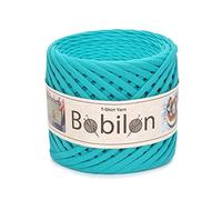 Fil de coton pour t-shirt - 5-7 mm - Ruban jersey pour crochet, tricot, macramé, loisirs créatifs - 100 m - Coton doux pour sacs, paniers, coussins - Tiffany