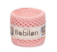 Fettuccini Zpagetti Style - Fil pour T-shirt à crocheter - Fil de coton - Fil à tricoter - Pelote de fil à tricoter - Fil écologique pour macramé - Fil de tissu - Fil jersey - 5-7 mm - Guimauve