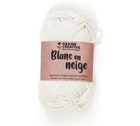 Fil de coton spécial crochet et amigurumi 55 m - blanc - Graine Créative Blanc G