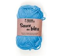 Fil de coton spécial crochet et amigurumi 55 m - bleu ciel - Graine Créative Bleu G