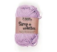 Graine créative – Fil de coton spécial crochet et amigurumi 55 m – mauve Violet G