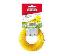 Fil de coupe étoilé Oregon jaune pour débroussailleuses et coupes-bordures, cinq bords pour une finition propre, nylon de qualité professionnelle, pour toutes débroussailleuses, 2mm-15m ( 69-446-Y)