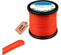 Fil de Coupe Nylon Rond 1,6mm/200m Bobine de Tondeuse Trimmer Line de Rechange pour Jardin de Mauvaises Herbes Fil pour débroussailleuse, Orange