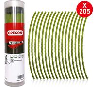 Oregon Fil de débroussailleuse Cranté 6mm, Coupe herbes hautes, mauvaises herbes, végétation dense, Robuste, compatible avec modèles standards, 6.0mm x 26cm 205pcs (525243)