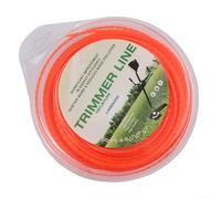 Fil de coupe rond pour débroussailleuse, 2,4 mm de diamètre × 49 m de long, corde de coupe en nylon robuste résistant à l'usure pour l'entretien de la pelouse résidentiel et professionnel