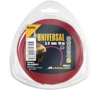 Fil de coupe Universal NLO006 : Fil de rechange pour débroussailleuse, longueur 10 m, fil Ø 3,0 mm, nylon résistant à la déchirure, accessoire d’origine McCulloch (n° art. 00057-76.163.06)