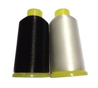 Fil de couture en nylon, 2pcs 0,1 mm mono-filament filetage invisible, fil de courtepointe (blanc + noir) couture