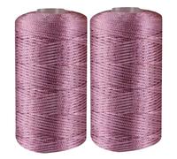 Fil de crochet à la main, fil d'été artistique, fil de nylon doux, fil léger pour tricoter, fil d'été en nylon, 2 pièces, fil macramé au crochet, pour chapeaux, sacs