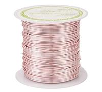 Fil de cuivre Craftdady 18 m x 0,6 mm plaqué or rose résistant au ternissement pour la sculpture de bijoux d'armature