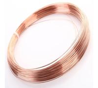 Fil de cuivre, diamètre 0,7-2,5 mm, longueur 5 m, fil de cuivre massif nu for l'artisanat, les bijoux, les perles, les projets scientifiques, l'industrie(1mm)