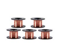 Fil de Cuivre Émaillé 0.1 mm d'Épaisseur - 5 Bobines de 12m Pour Soudure, Réparation et Bobinage Magnétique - Raccordement Électrique