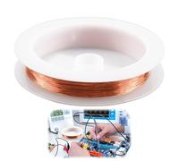 Fil de Cuivre Emaillé pur 0,1 mm x 100 m, Bobine de Cuivre, Isolation et Résistance aux Hautes Températures, pour Bijoux, Jardin, DIY, Expérience de Soudage, Artisanat, Jardinage