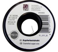 Fil de cuivre émaillé TRU COMPONENTS 2UEWF 1570225 Diamètre extérieur (avec vernis isolant): 0.10 mm 450 m