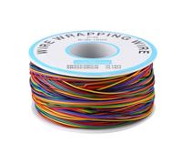 Fil de Cuivre Étamé 30AWG 250m 0.55mm Isolant PVC Bobine de Câble Électronique pour Soudure PCB Carte Mère Écran LCD Walfront (8 Fils, B-30-1000)
