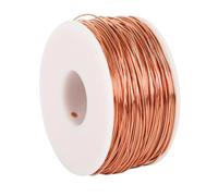 Fil de Cuivre pur Ø 0,5/0,8/1/1,5/2/2,5/3 mm - Fil de cuivre T2 nu, 500 g - Pour le jardinage, câble en cuivre pur pour l'électrotechnique et l'artisanat (0,8mm-112m)