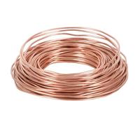 Fil de Cuivre pur Ø 0,5/0,8/1/1,5/2/2,5/3 mm - Fil de cuivre T2 nu, bobine de 500 g - Pour le jardinage, câble en cuivre pur pour l'électrotechnique et l'artisanat (2mm-18m)