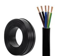 Fil De Cuivre Sans Oxygène Haute Pureté, Homologué CE, Gaine En PVC Souple, 5 Conducteurs, 300/500 V, Usage Industriel Et Résidentiel(160ft,1.5mm2-5c)