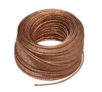 Fil de cuivre tressé, 7,4 mm x 1 m, pour moteur, fil de masse en cuivre tressé, câble souple, pour voiture électrique, automobile, appareils électriques haute tension