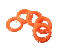 Fil de débroussailleuse de 0,2 cm en nylon de qualité professionnelle pour couper l'herbe de jardin - Corde visible orange vif pour têtes ego 5 m