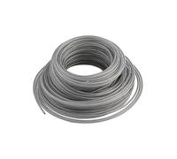 Fil de débroussailleuse en acier de 3 mm pour débroussailleuses et tondeuses à gazon, cordon de rechange gris de 35 m, revêtement en nylon haute résistance