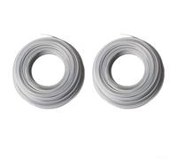 Fil de débroussailleuse en acier de 4 mm de diamètre 2 rouleaux de 15 m pour un entretien durable de la pelouse, compatible avec plusieurs débroussailleuses et débroussailleuses de jardin