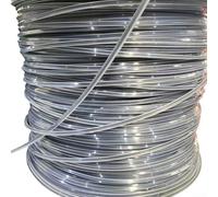 Fil de débroussailleuse en nylon robuste de 2,4 mm de diamètre, 15 m de long, cordon gris carré, convient à la plupart des débroussailleuses électriques ou à essence, offrant un fonctionnement