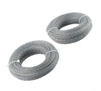 Fil de débroussailleuse flexible renforcé pour bordure de parterres de fleurs en bordure de route 2,0-3 mm x 30 m (15 m x 2,7 mm x 2 pièces)