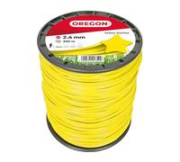 Fil de débroussailleuse Oregon Jaune Étoile 2.4mm, Coupe herbes hautes, mauvaises herbes, végétation dense, Fil nylon haute résistance, compatible avec modèles standards, 2.4mm x 332m (69-455-Y)