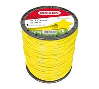 Fil de débroussailleuse Oregon Jaune Étoile 3mm, Coupe herbes hautes, mauvaises herbes, végétation dense, Fil nylon haute résistance, compatible avec modèles standards, 3.0mm x 212m (69-461-Y)