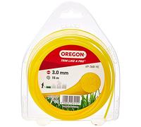 Fil de débroussailleuse Oregon Jaune Rond 3mm, Coupe-bordures, entretien des pelouses, parterres de fleurs, jardin, Fil nylon résistant, compatible avec modèles standards, 3.0mm x 15m (69-368-YE)