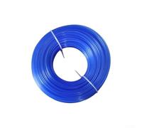 Fil de débroussailleuse robuste en nylon de 100 m de long avec double couche de polymère pour un faible bruit et une meilleure résistance à la casse dans les tondeuses à gazon (bleu)