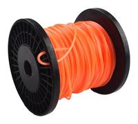 Fil de débroussailleuse rond orange en nylon de 2,4 mm de diamètre, bobine de 30/50 mètres, compatible avec les débroussailleuses électriques légères à alimentation manuelle (B)