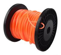 Fil de débroussailleuse rond orange en nylon de 2,4 mm de diamètre pour débroussailleuse électrique légère, pour une installation facile du jardin, 30 m ou 50 m (B)