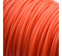 Fil de débroussailleuse rond robuste de 2,7 mm x 50 m, corde en nylon orange pour débroussailleuse électrique légère à alimentation manuelle