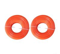 Fil de débroussailleuse silencieux en nylon rond de 6 mm, cordon de tonte double polymère anti-soudure avec fonctionnement à faible bruit, pour conception de boucle pour débroussailleuse à gaz,