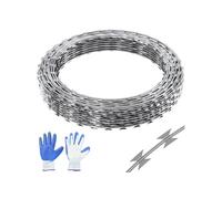 Fil De Fer Barbelé-Vevor-Sd-Srbw17.5-Bto22-48,2x48,2x1500 Cm-Gants De Protection-Maison, Jardin, Balcon Multicolore