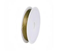 Fil de fer coloré Rouleau de 0,38 mm d'épaisseur, 30 m de long, pour bijoux fantaisie perles de création (or)