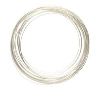 Fil de fer demi-rond pour bijoux Beadsmith - Fil de fer bijoux doux, couleur argent, calibre 16, 4 m tres