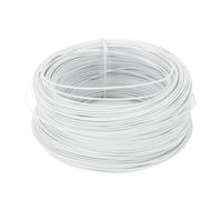 Fil de fer électro-galvanisé 0,55 mm 85 m Fil d'artisanat en métal flexible et pliable enduit de PVC pour l'attache de câbles et les projets de loisirs Solution de regroupement de (Blanche)
