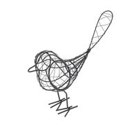 Fil de Fer Oiseau Figurine en métal Artisanat Ornement pour la Maison Décoration de pièce (Noir)