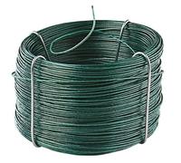 Fil de fer plastifié - COGEX - 50 mètres - Couleur verte - Utilisation extérieure - Couronne