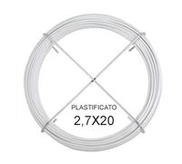Fil de fer plastifié vert ou blanc différentes tailles philotechnique (blanc 2,70 x 20 mt)