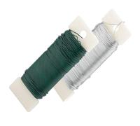 Fil de Fer pour Art Floral,2 PCS Fil Fleuriste Fil de Fer Fleur Fil de Fer Vert Ruban Floral Fil de Liaison Floral Fil de Fer Fleuriste pour couronne de Noël