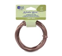Fil de fer rond en aluminium anodis Artistic Wire calibre 12, 11 m, marron
