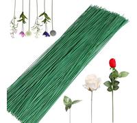 Fil de Fleurs Vert, Fil de Fleurs, Wires Floral Flowers, 100PCS Fil de Fer Fleur, Vert Tige Florale Artificielle Foncé, Emballage Tige Fleur, Stem Wire Florist Wire, 25cm