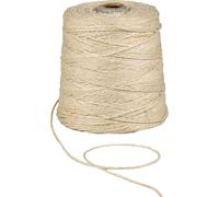 Fil de jute blanc, 500 m, 2 mm, 1 kg, fil de jute pour crochet, macramé, jardinage