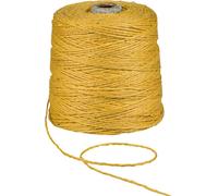 Fil de jute jaune, 500 m, 2 mm, 1 kg, fil de jute pour crochet, macramé, jardinage
