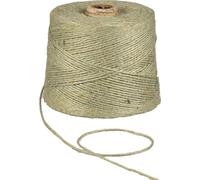 Fil de jute Sauge Vert, 500 m, 2 mm, 1 kg, Fil de jute pour crochet, macramé, jardinage